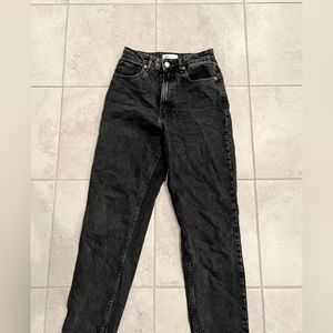 Like new Zara faded black straight leg jeans